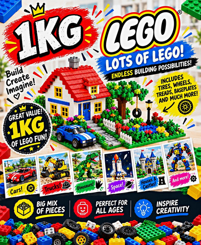 Lego 1kg bulk lot mixed - 1kg,